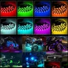 Interior Decorations 4X Car Chassis Decorative Waterproof Led Ambient Strip Lights Underglow Atmosphere Rgb Lamp Bar Truck Side Ligh Dhugb