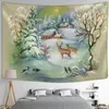 Tapisseries Animal Cartoon Illustration Tapisserie Tenture Girafe Zèbre Kawaii Mystérieux Simple Hippie Fille Enfants Chambre Décor À La Maison