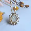 Подвесные ожерелья Продвижение натуральная пресноводная жемчуга Сан -Бенито Гуадалупе мать раковина Грейс Ангел для женщин подарок 221103