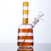 Şişe şekli cam bongs nargile buz perc percolator bong 14mm dişi eklem su boruları yağ dab teçhizatlar bong ile kase ve dağınık downstem