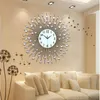 Wanduhren Wohnzimmer Uhr Stille Metall Chic Quarzuhr Luxus Ästhetische Kunst Design Relogio Parede Wohnkultur