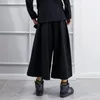 Pantalons pour hommes Streetwear hommes large jambe japonaise Yamamoto neuf points Hakama taille haute mince irrégulière mâle vêtements de danse en vrac