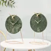 Relojes de pared FQ Modern Light Luxury Marble Desk Clock Adornos de mesa