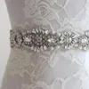 Belts Fashion Luxury Long Big Crystal Rhine Wedding Waistband Handmade Pearl Beaded Flower Bridal Sash Belt Evening Dress