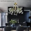 Ljuskronor Kostking Flower Design Modern Crystal Chandelier Lights AC110V 220V Chrome vardagsrum sovrumslampa