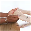 Bracelet Bracelet En Acier Inoxydable Ensemble De Bijoux Pour Femmes Ami Bracelets 2 Correspondant Yin Et Yangs Réglable Métal Friendshipbangle Drop Dhpdm