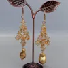Dangle Earrings YYGEM Natural Citrine Gold Plated Hook Stone Gemstone Beads For Women