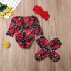 Clothing Sets Born Infant Kids Baby Girl Loose Bodysuit Causal Long Sleeve Jumpsuit Outfit Socks Clothes Set