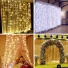 Strings LED Curtain Lamp Garland White Copper String Light Remote Control USB Fairy Bedroom Christma Outdoor