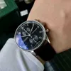 Superclone LW Watch Men 's Watch 포르투갈 타이밍 기능 Real Belt Business 다기능 전도적 방수 방수