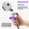 Bathroom Shower Heads High Pressure 3-Function SPA shower head with switch onoff button Filter Bath Water Saving 221103