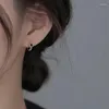 Boucles d'oreilles à tige 2022 tendance noir amour cercle femme Ins Niche Design haut de gamme lumière luxe mode all-match femmes