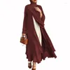 Casual Dresses Ramadan Open Chiffon Abaya Dubai Women Sash Marocain Kaftan Eid Hijab Long Robe Muslim Fashion Clothes Turkey Vestido De