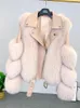 여성용 모피 고급 2022 진정한 양가죽 가죽 자켓이있는 실제 코트 도매 천연 여성 파카 플러스 사이즈