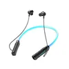 Mobiele telefoon oortelefoons nek Bluetooth Power Display draadloze nek gemonteerde headset sport met dubbele batterij headset bewegingslicht met doos JG4