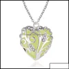 Collane con ciondolo Collane con ciondolo Pendenti Gioielli Glow In The Dark Collana Hollow Heart Luminoso Per Moglie Fidanzata Figlia Mo Ot8X9