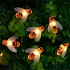 Cordes vacances mignon miel abeille chaîne fée lumières guirlande décorations d'arbre de noël pour la maison en plein air jardin lumière mariage fête décor