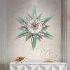 Relojes de pared arte creativo reloj simple dise￱o moderno de lujo de metal silencioso sala de estar digital dormitorio relajante decoraci￳n del hogar 6