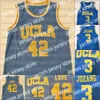 College Baseball porte des maillots de basket-ball personnalisés UCLA College 0 Westbrook 3 Johnny Juzang 5 Smith 55 Kiki Vandeweghe 42 Love 14 LaVine