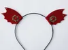 Bourgogne Beast Ear pannband Halloween gotisk stil Bourgogne Crystal Deco Ears Hårband Evil Elf Cosplay Accessories