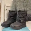 Bottines de neige en Gabardine Martin, chaussures de luxe de styliste, plateforme Monolith, bottines hautes en Re-Nylon brossées