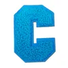 Notions 7 cm toppa termoadesiva lettere colorate C toppe da cucire in ciniglia alfabeto ricamato appliques per abbigliamento giacche