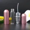 Mini 6 ml Mode Eloxiertem Aluminium Parfüm Sprayer Flasche Mit Zerstäuber Leere Glas Parfum Fall Für Reisenden 120 teile/los