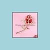 Pins Brooches Wholesale Fashion Crystal Rose Flower Brooch Pin Rhinestone Alloy Gold Brooches Birthday Gift Garment Accessories 367 Dhabh