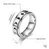 Reduce Anxiety Rotatable Moon Solar Ring Band Stainless Steel Solar Decompress Rings for Women Men Fashion Jewelry