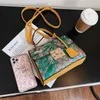 Fashion women's summer new texture small square trend sling single Shoulder Messenger Bag printed PU bag