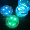 LED -Coaster Mats Mats Christmas Festival Party Light Up Coasters For Drinks Battery Powered Glow LED Bottle Pads