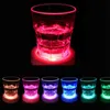 36st 3mm 4LEDS FLASH LILB NOCTY LIGHING LED Bottle Cup Mat Coaster LED GLORIFIER MINI Glow Sticker Club Bar Party Decoration