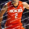 Le basket-ball universitaire porte des maillots de basket-ball universitaires Virginia Tech Hokies personnalisés 2 Landers Nolley II 4 Nahiem Alleyne 14 P.J. Horne 15 Cone