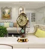 Horloges de table balançoire américaine bureau lumière horloge de luxe salon décoration horloge de bureau maison ornements rétro Quartz