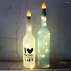 Remsor 10st vinflaska ljussträngslampor LED Flame Corkchristmas Fairy For Home Outdoor Halloween Party Wedding Decoration