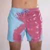 Pantaloni da uomo Scolorimento dei tronchi che nuotano in caso di acqua e riscalda gli strilli da spiaggia a colori ad asciugatura degli uomini