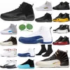 2023 Top utilitário jumpman 12s 12 tênis de basquete masculino Indigo Black University Gold Dark Concord Reverse Gripe Playoffs FIBA ​​Sneakers Taxi thejordon jordab