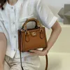 new small square Bag Fashion red same portable messenger women's bag bamboo handbag handbags sale