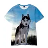 Herr t shirts 2022 mode tryck härlig hund hip hop o-hals 3d t-shirts kvinnor män sommar kort ärm tshirts flickor avslappnad söt djur