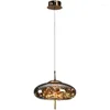 Pendant Lamps Net Red Bedside Chandelier Girl Light Luxury Long Line Personality Art Full Of Stars El Bar Glass Small