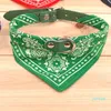 Collier de chien de compagnie colliers en cuir plomb réglable animaux de compagnie chat écharpe Bandana mélange PU collier décoration