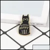 Épingles Broches Broches Bijoux Bouton De Chat En Émail Noir Pour Sac À Vêtements Veuillez Adopter L'insigne De Dessin Animé Animal Cadeau Amis C Otmas