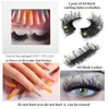 Diamond Strip Eyelashes Extension And Press On Nails Art With Kits Set Fluffy Wispy Mink Eyelashes For Cosplay Party Stage