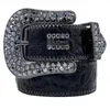 Bb Designer Luxe Riem Simon Riemen voor Mannen Vrouwen Glanzende diamanten riem Zwart op Zwart Blauw wit veelkleurig met bling strass als cadeau 2023 y9