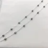 Hänge halsband grossist naturligt sötvatten pärla riskorn form svart 5-6 mm tibetansk silverhalsband