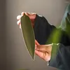 Doftlampor keramik bambu blad rökelse brännare korn insatt kreativ aromerapi prydnad för hem tearoom el
