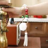 Christmas Silicone P￤rledarmband Tecknad Tassel Key Chain Fur Ball Pendant Wrist Keychain Fashion Accessories