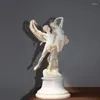 Bordklockor Creative Greek Mythology Gud älskar vingar ängel skulptur europeisk dekoration vardagsrum bokhylla ornament