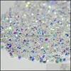 Nagelkonstdekorationer 1 1mm Crystal Pixie AB Glass Micro Rhinestones For Nails Crystals Strass Nail Art Decorations Unas Design MJZ10 DH7UH