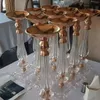 Br￶llop Dekor Crystal Vases Table Centerpiece Flower Stands Wedding Vase Gold Akryl Centerpieces For Wedding Decoration Make516